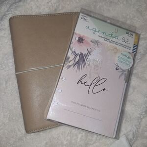 filoFAX Tan Planner with Floral Inserts